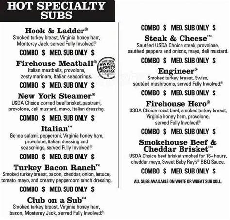 firehouse subs lexington menu|firehouse subs lexington kentucky.